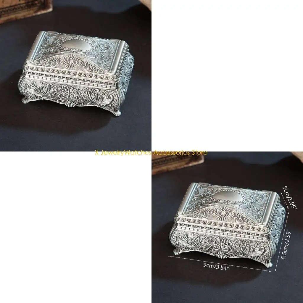 31KD Metallic Floral Engraved Jewelry Box Decorative Jewellery Chest Storage for Case
31KD Metallic Floral Engraved Jewelry Box Decorative Jewellery Chest Storage for Case