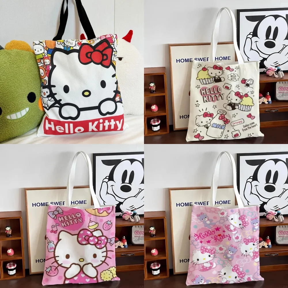 Холщовая сумка Kawaii Hello Kitty Sanrio, милая Kt Cat, большая вместительная многоразовая женская сумка на плечо для покупок, подарки для девочек
Холщовая сумка Kawaii Hello Kitty Sanrio, милая Kt Cat, большая вместительная многоразовая женская сумка на плечо для покупок, подарки для девочек