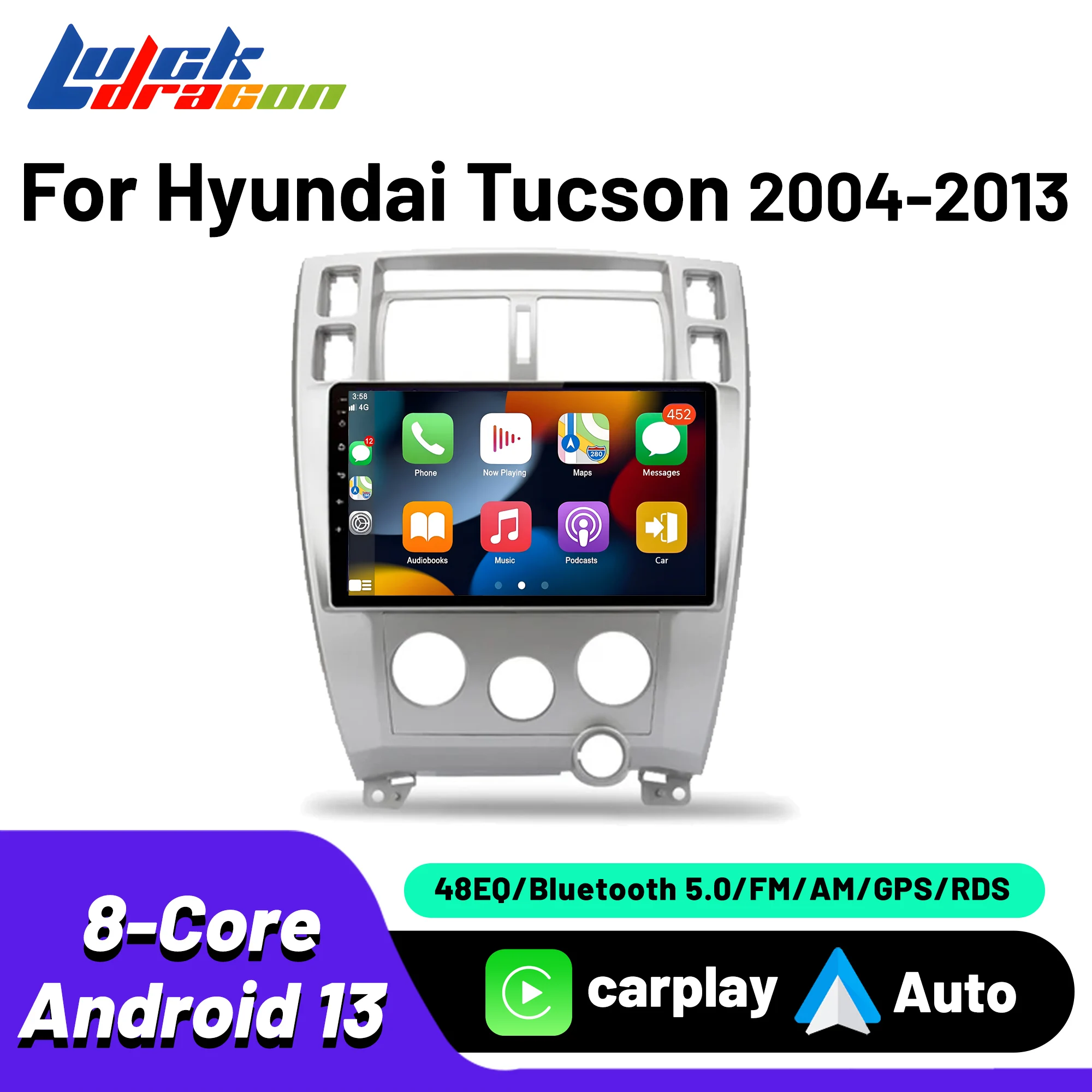 Carplay Android Auto Multimedia Automotive for Hyundai Tucson 2004-2013 Car Radio Autoradio Bluetooth Car Audio Multimedia Play
Carplay Android Auto Multimedia Automotive for Hyundai Tucson 2004-2013 Car Radio Autoradio Bluetooth Car Audio Multimedia Play