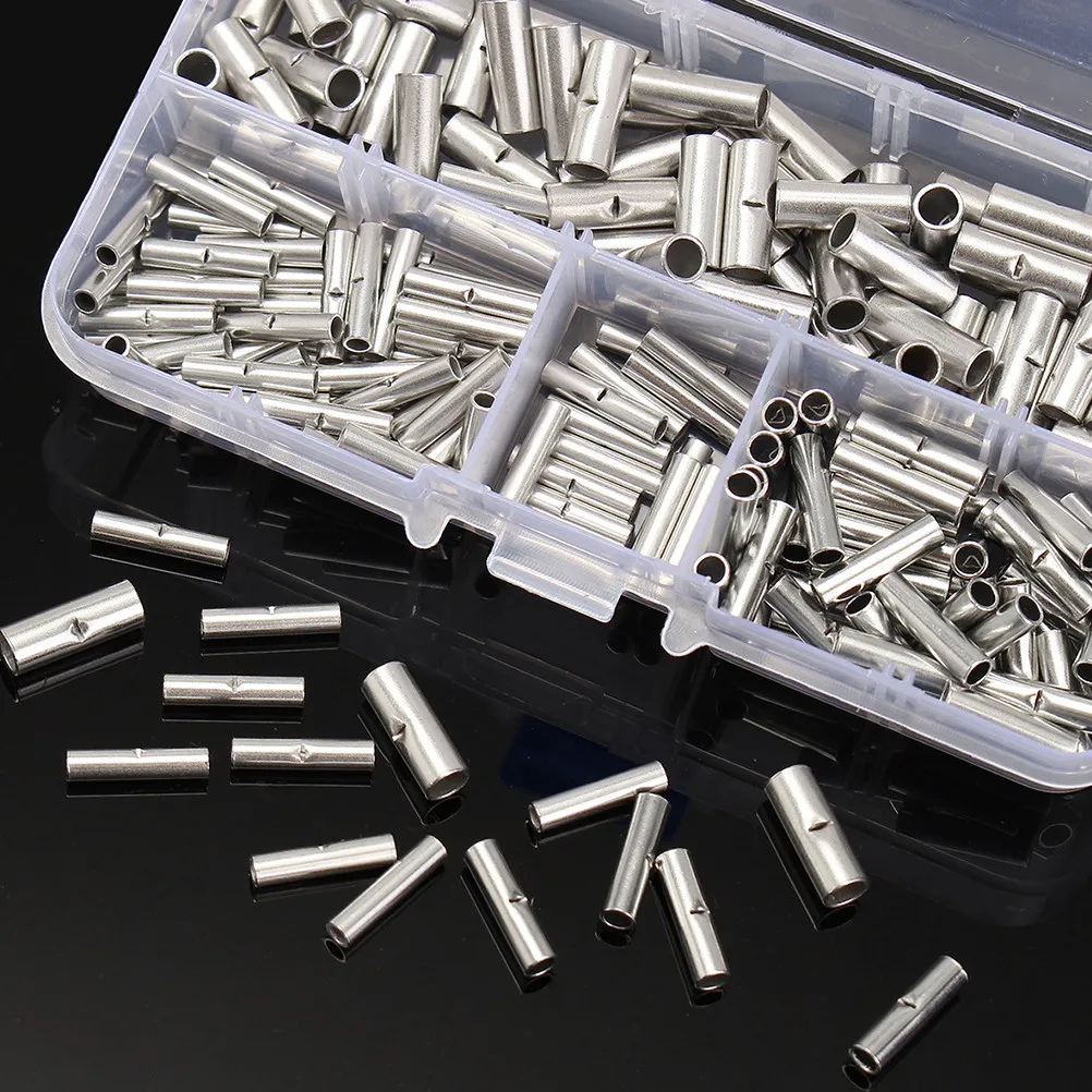 200pcs Butt Wire Connector Copper Tinned Splice Crimp Terminal Sleeve Electrical Wiring Connectors Kit For Solderless Terminals
200pcs Butt Wire Connector Copper Tinned Splice Crimp Terminal Sleeve Electrical Wiring Connectors Kit For Solderless Terminals
