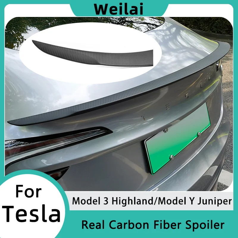 Model Y Juniper 2025 Real Carbon Fiber Spoiler for Tesla Model 3 Highland Performance Spoiler Trunk Tail Wings Car Accessories
Model Y Juniper 2025 Real Carbon Fiber Spoiler for Tesla Model 3 Highland Performance Spoiler Trunk Tail Wings Car Accessories