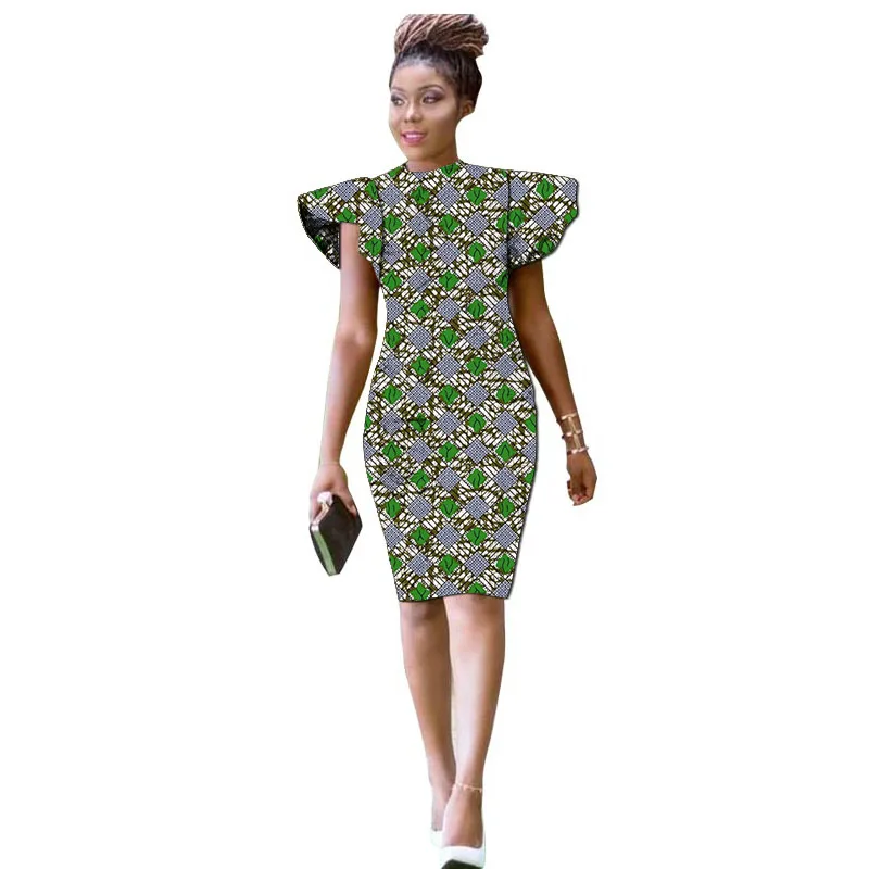 Lotus Leaf Sleeve African Fashion Print Dress Tailor Design Elegant Slim Fit Women Ankara Outfit
Lotus Leaf Sleeve African Fashion Print Dress Tailor Design Elegant Slim Fit Women Ankara Outfit