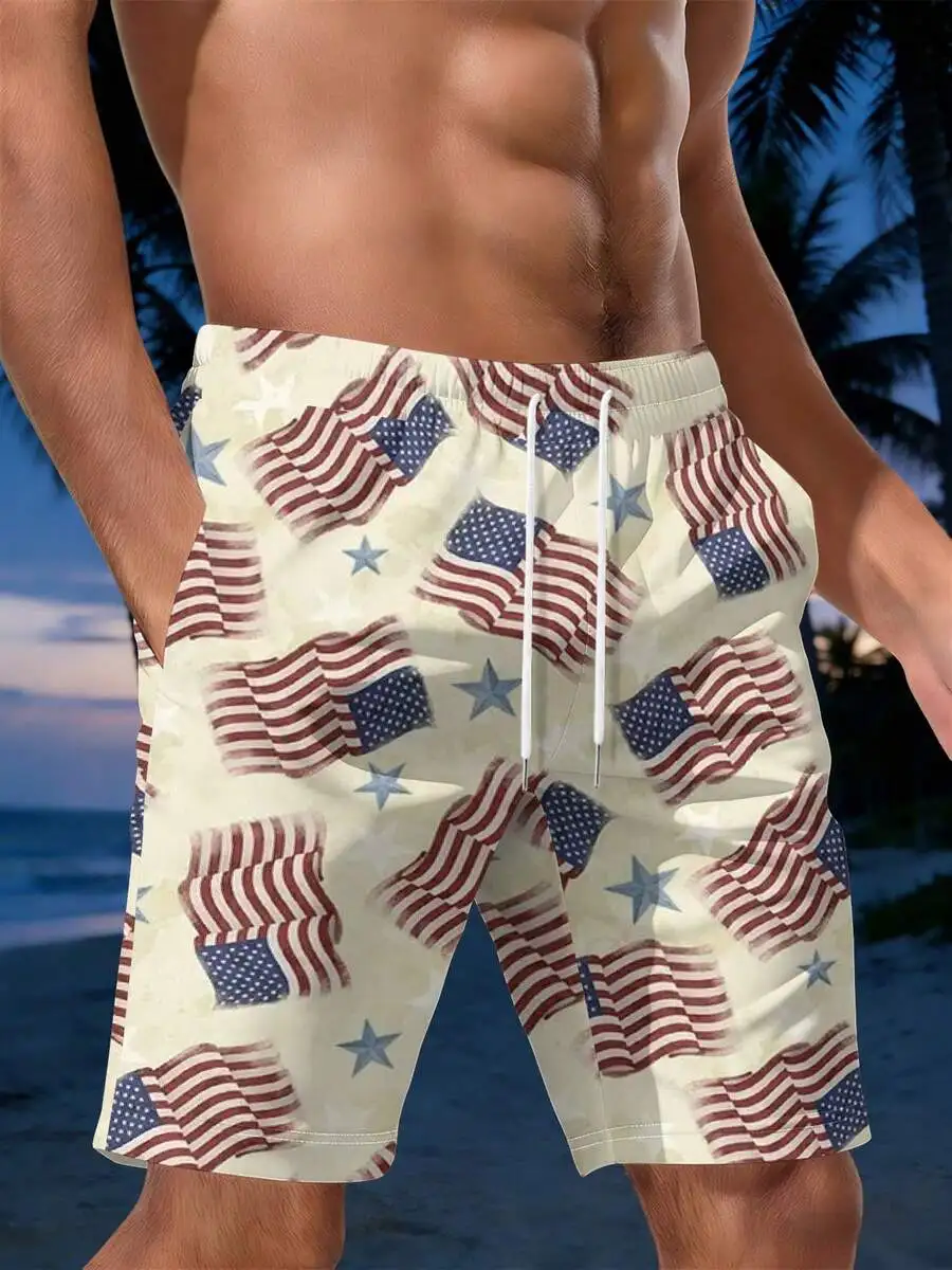 American Flag Print Mens Beach Shorts Patriotic Stars And Stripes Summer Outdoor Swim Trunks
American Flag Print Mens Beach Shorts Patriotic Stars And Stripes Summer Outdoor Swim Trunks
