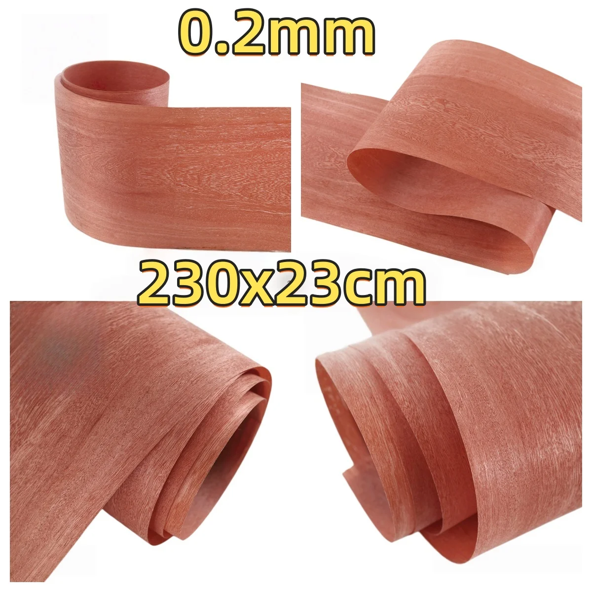 Natural Red Wenge Grain Veneer, 0.2mm, 230x23cm, For Album Cover Decoration & Furniture Veneering.
Natural Red Wenge Grain Veneer, 0.2mm, 230x23cm, For Album Cover Decoration & Furniture Veneering.