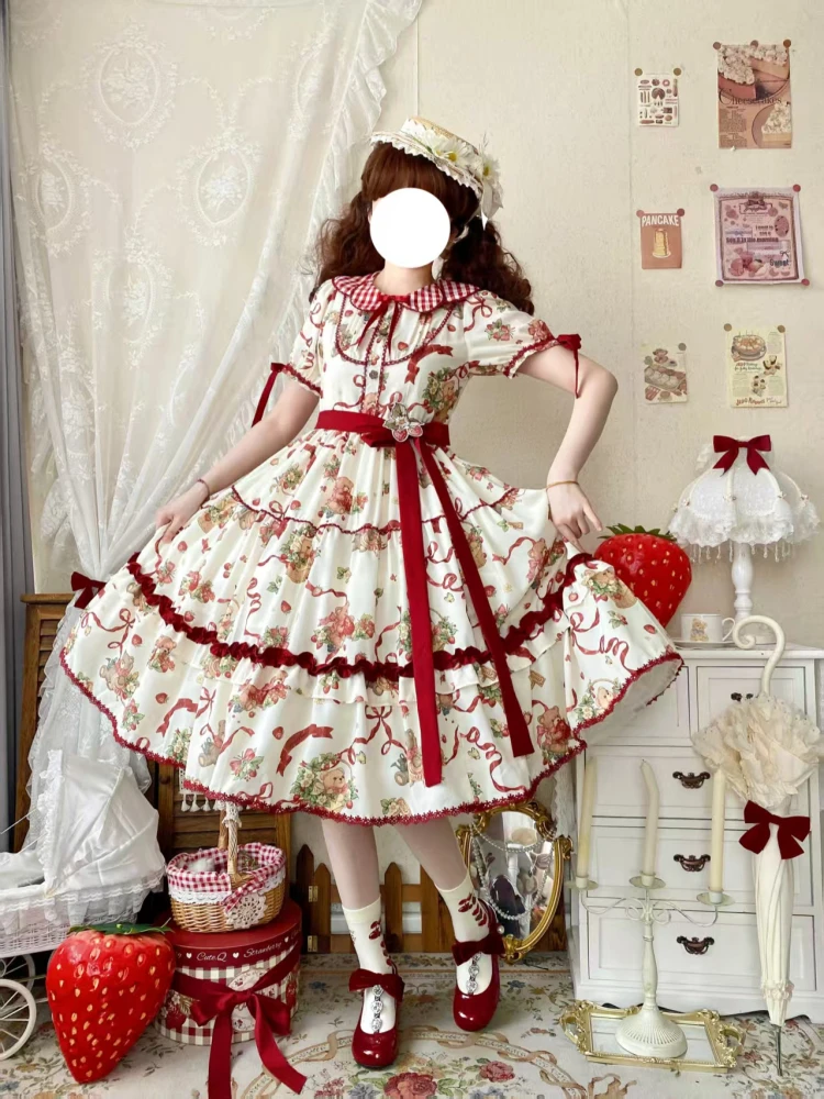 Оригинальное платье с принтом Daily High Waist Cotton Sa Dr Little Bear's Stberry Garden Full Price Lolita Sle Doll Collar Dr
Оригинальное платье с принтом Daily High Waist Cotton Sa Dr Little Bear's Stberry Garden Full Price Lolita Sle Doll Collar Dr