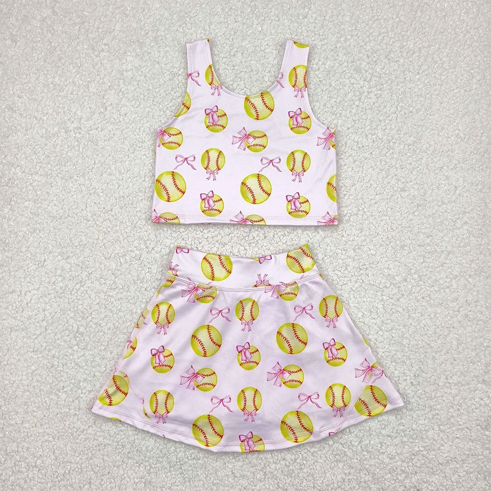 Baby Girls Softball Bows Athletic Active Wear Sleeveless Top Shorts Skirt Set Girls Active Outfit with Bow Detail
Baby Girls Softball Bows Athletic Active Wear Sleeveless Top Shorts Skirt Set Girls Active Outfit with Bow Detail