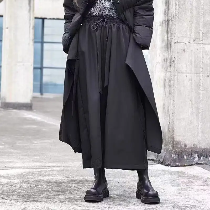 Men's Wide Leg Pants Solid Joggers Streetwear Elastic Waist 2025 Irregular Skirts Trousers Men Loose Punk Pantalon 3XL
Men's Wide Leg Pants Solid Joggers Streetwear Elastic Waist 2025 Irregular Skirts Trousers Men Loose Punk Pantalon 3XL