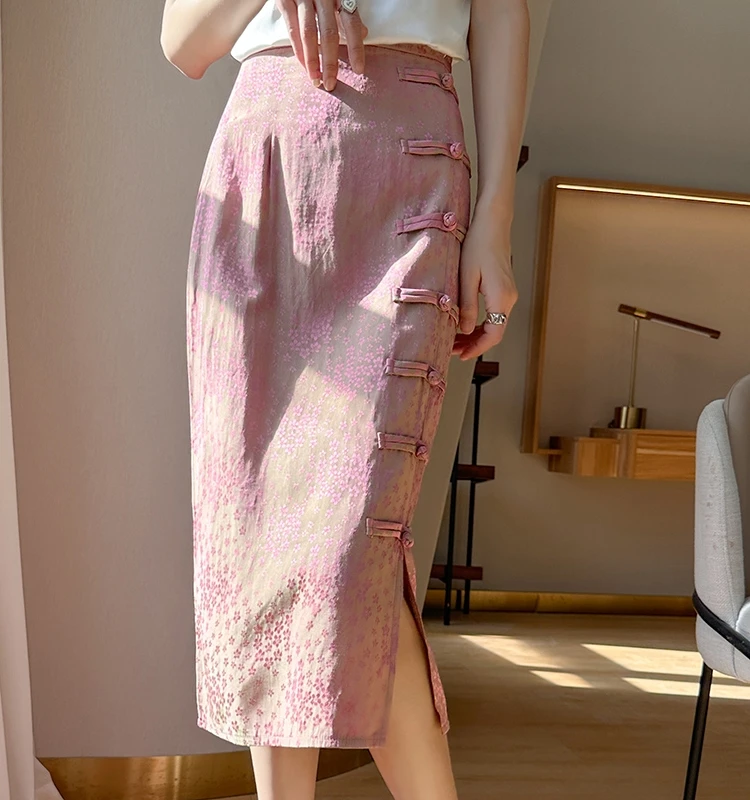 Облегающая юбка с высокой талией и вышивкой в стиле ретро, женская длинная юбка-миди Ele, утягивающая китайская юбка на пуговицах f-длины
Облегающая юбка с высокой талией и вышивкой в стиле ретро, женская длинная юбка-миди Ele, утягивающая китайская юбка на пуговицах f-длины