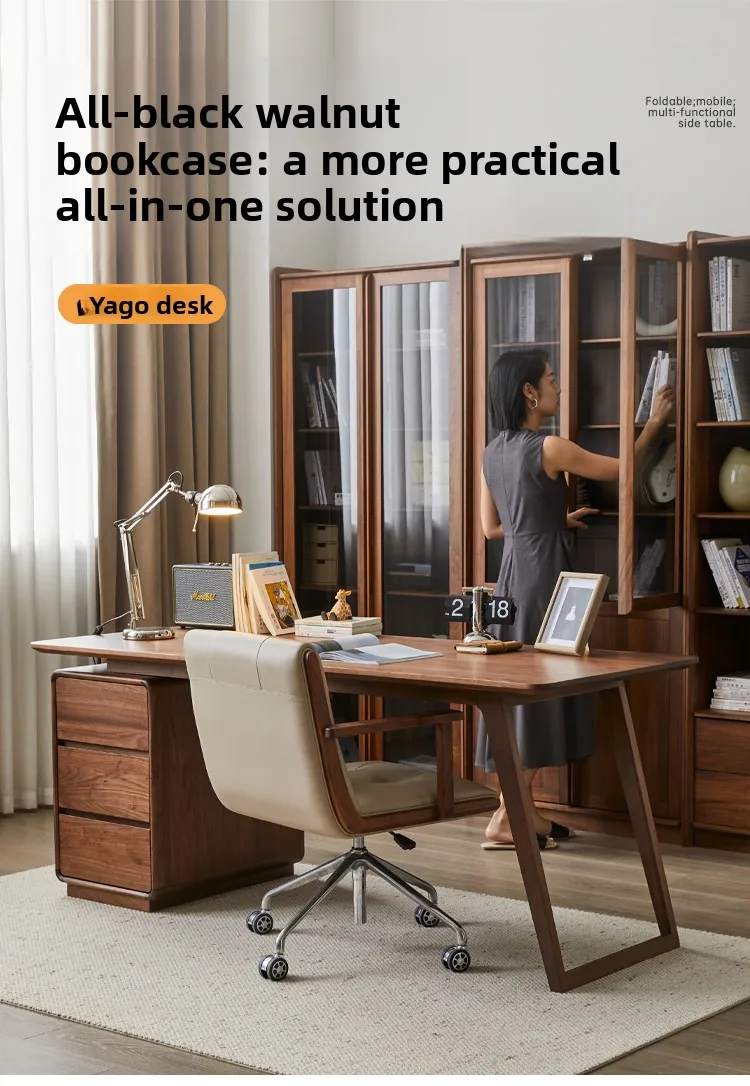 YFY black walnut desk living room home desk solid wood furniture drawer cabinet desk modern simple long table
YFY black walnut desk living room home desk solid wood furniture drawer cabinet desk modern simple long table