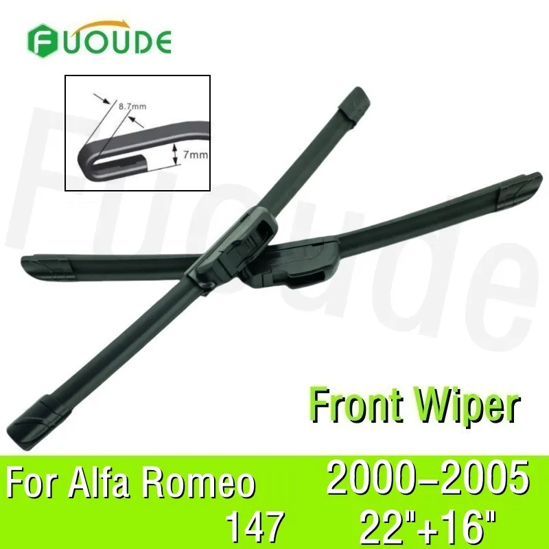 Wiper Blade For Alfa Romeo 147 22"+16" Car Windshield Windscreen Rubber 2000 2001 2002 2003 2004 2005
Wiper Blade For Alfa Romeo 147 22"+16" Car Windshield Windscreen Rubber 2000 2001 2002 2003 2004 2005