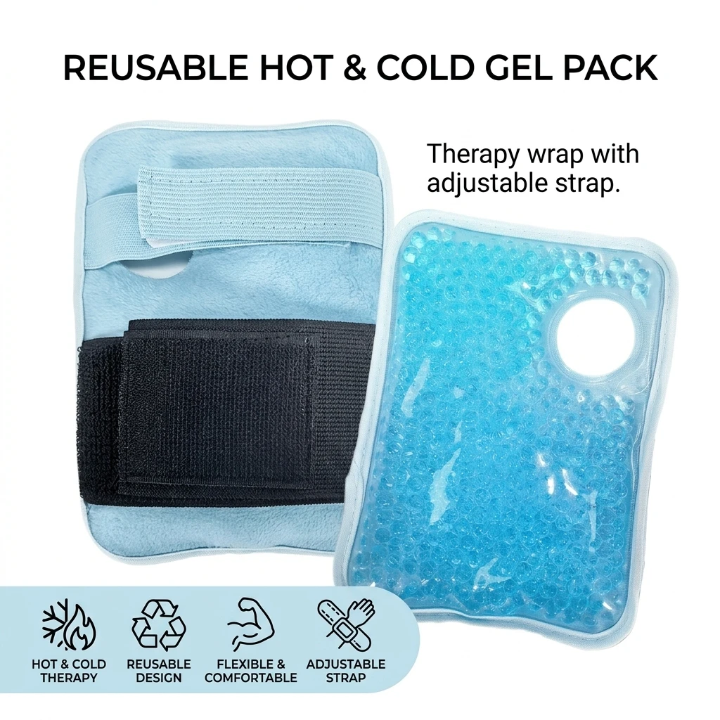 Hot Cold Gel Pack Wrist Braces Strap Reusable Ice Bag Flexible Sports Injury Relief supports wrap Non-Slip for Athletes
Hot Cold Gel Pack Wrist Braces Strap Reusable Ice Bag Flexible Sports Injury Relief supports wrap Non-Slip for Athletes