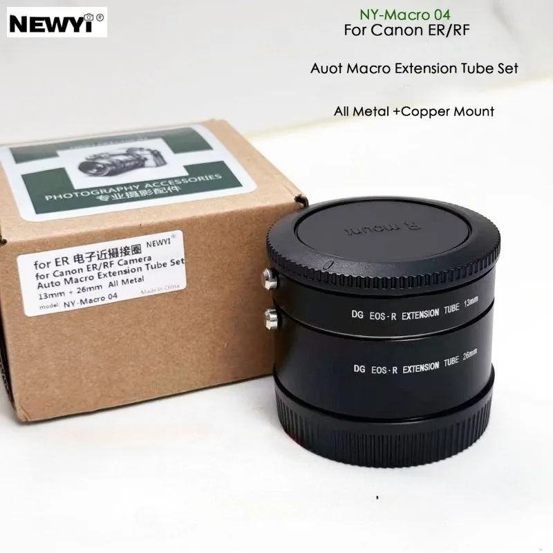 Copper Auto Focus Macro Extension Tube Adapter 13+26mm for canon RF mount eosr R3 R5 R5C R5II R6 R6II R8 R10 R50 R100 camera
Copper Auto Focus Macro Extension Tube Adapter 13+26mm for canon RF mount eosr R3 R5 R5C R5II R6 R6II R8 R10 R50 R100 camera