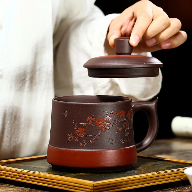 500ml Yixing Purple Clay Plum Blossom Coffee Mug Couple Handgrip Cups Afternoon Tea Mug Master Office Water Cup Teaware Craft
500ml Yixing Purple Clay Plum Blossom Coffee Mug Couple Handgrip Cups Afternoon Tea Mug Master Office Water Cup Teaware Craft