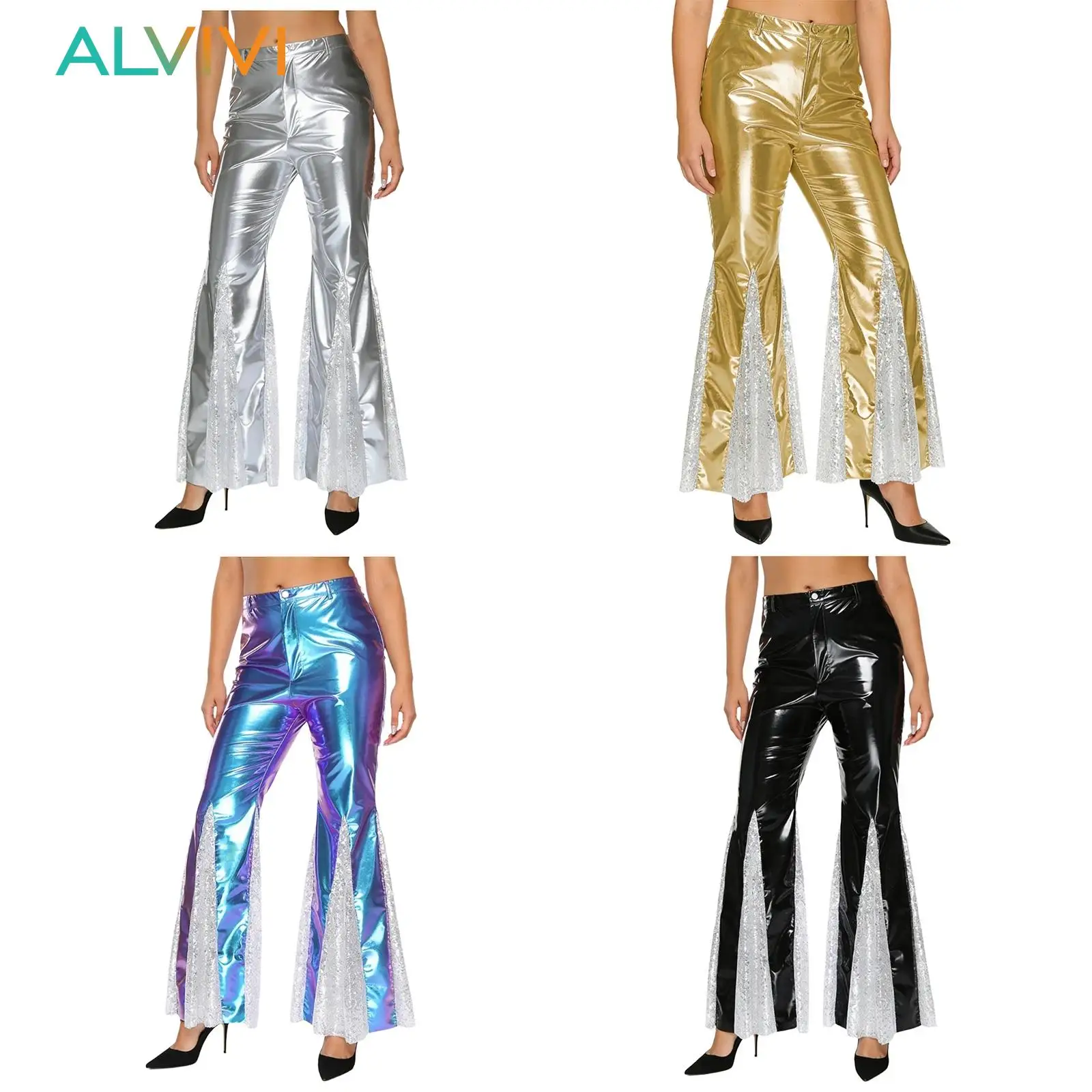Женские винтажные брюки в стиле хиппи для джазовых танцев, блестящие металлические брюки для дискотеки 70-х годов, костюм для выступлений, расклешенные брюки с блестками, расклешенный низ
Женские винтажные брюки в стиле хиппи для джазовых танцев, блестящие металлические брюки для дискотеки 70-х годов, костюм для выступлений, расклешенные брюки с блестками, расклешенный низ