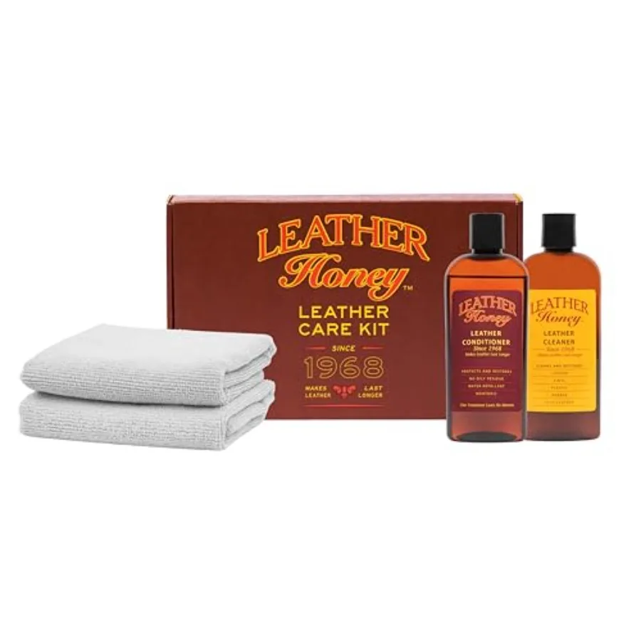 Complete Leather Care Kit for Couches Car Seats Jackets Shoes and Bags: Non-Toxic Cleaner and Conditioner Set with 2 Microfiber
Complete Leather Care Kit for Couches Car Seats Jackets Shoes and Bags: Non-Toxic Cleaner and Conditioner Set with 2 Microfiber