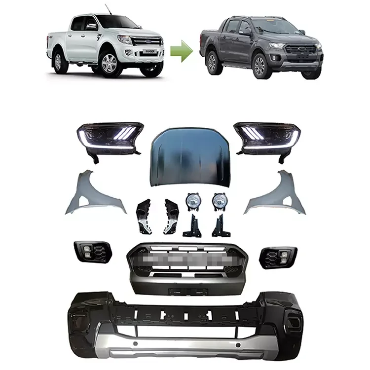 Fashion Style PP Body Kit Car Front Bumper Body Kit For Ford T6 converted to T8 Sport Cars Bumper Fender Side Skirt Sets
Fashion Style PP Body Kit Car Front Bumper Body Kit For Ford T6 converted to T8 Sport Cars Bumper Fender Side Skirt Sets
