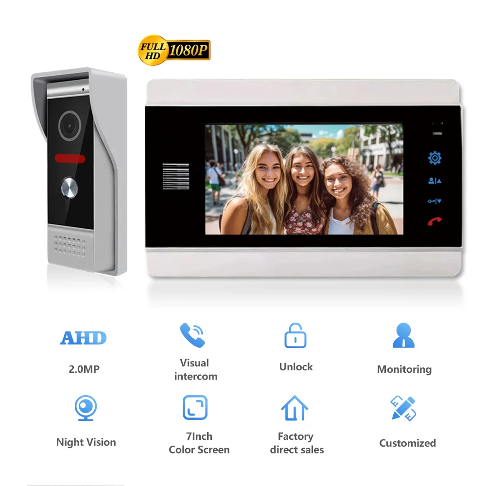 7Inch IPS Screen 2MP Tuya Remote Control WIFI Door Phone Intercom Visual Doorbel Support AHD Camera Home Security Door Viewer
7Inch IPS Screen 2MP Tuya Remote Control WIFI Door Phone Intercom Visual Doorbel Support AHD Camera Home Security Door Viewer