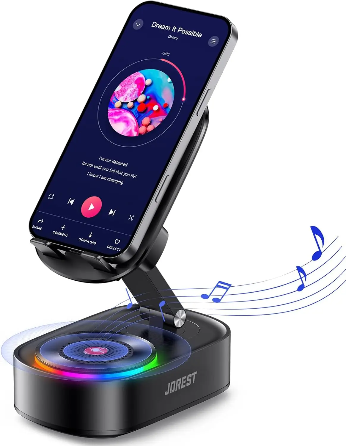 Wireless Induction Speaker & Phone Stand, Bluetooth 5.0, Foldable, for iPhone Samsung iPad, Gifts
Wireless Induction Speaker & Phone Stand, Bluetooth 5.0, Foldable, for iPhone Samsung iPad, Gifts