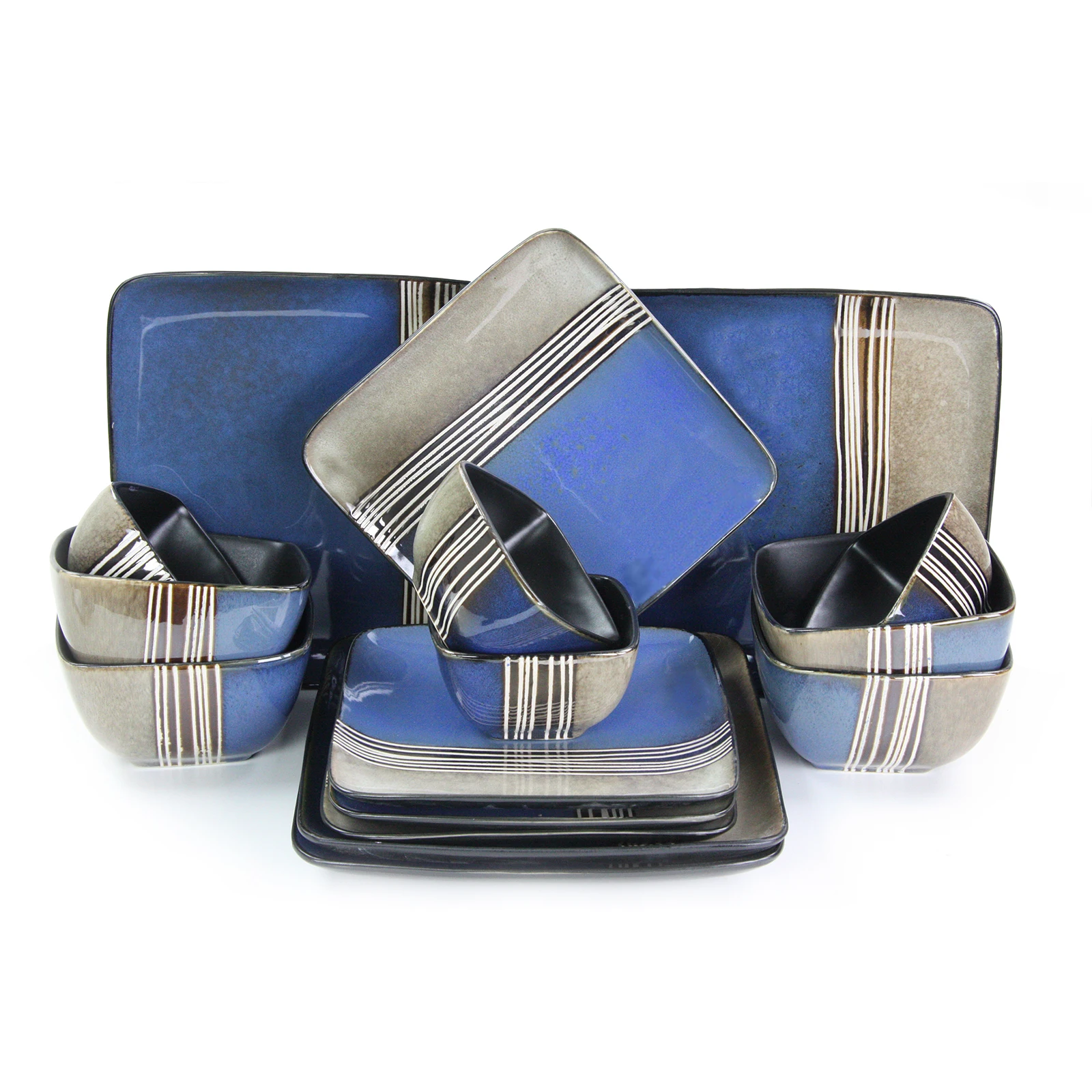 Uptown Loft 16-Piece Double Bowl Dinnerware Set for Four People
Uptown Loft 16-Piece Double Bowl Dinnerware Set for Four People