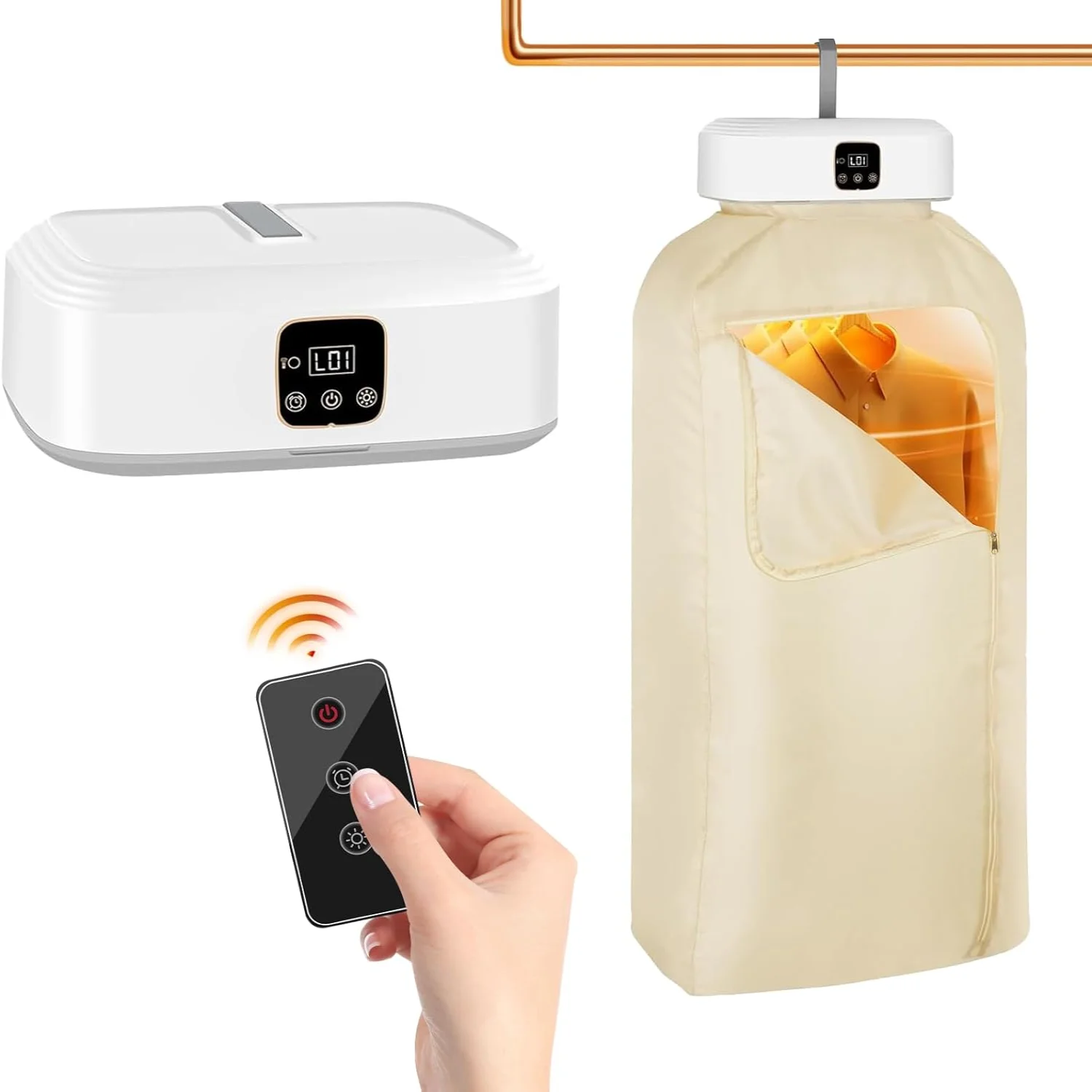 Portable Clothes Dryer, Laundry Dryer with Remote Control, Foldable Drying Machine With Dryer Bag for Apartment, RV, Travel,
Portable Clothes Dryer, Laundry Dryer with Remote Control, Foldable Drying Machine With Dryer Bag for Apartment, RV, Travel,
