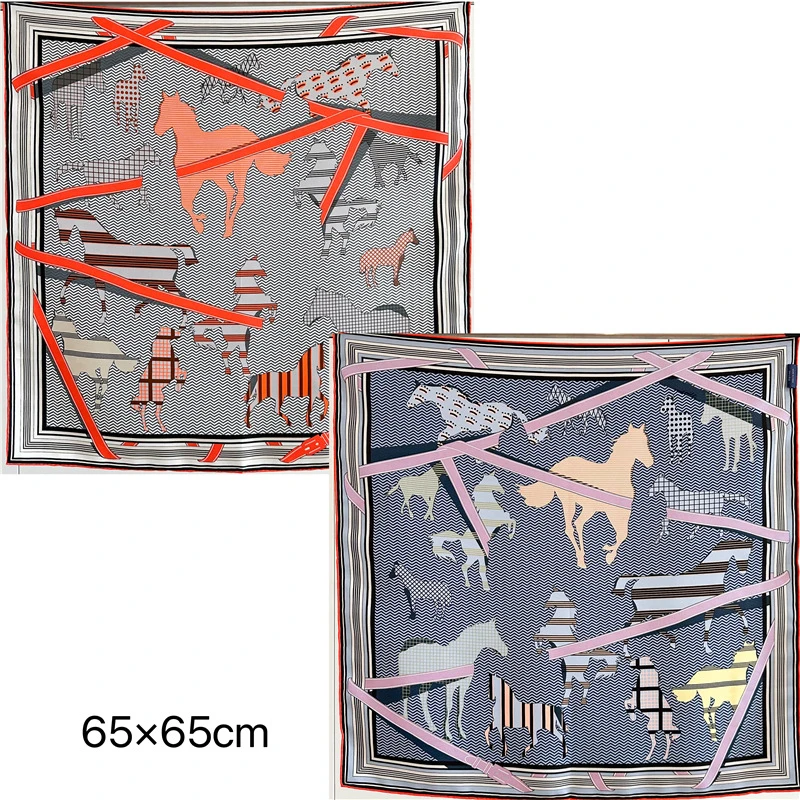 Horse Print Double Sided Twill Silk Scarf Hand Rolled Edges shawls Luxury Foulards Femme Head Neck Bag Bandana Belt Accessories
Horse Print Double Sided Twill Silk Scarf Hand Rolled Edges shawls Luxury Foulards Femme Head Neck Bag Bandana Belt Accessories