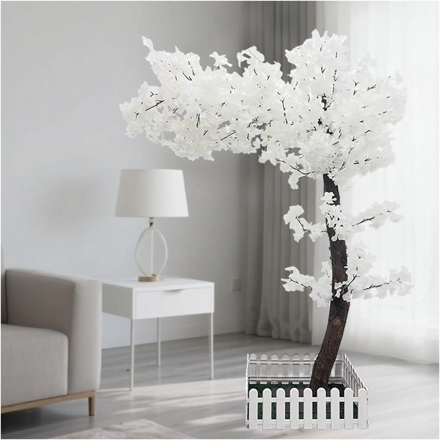 White Artificial Cherry Blossom Tree, Faux Silk Cherry Blossom Trees, Fake Tree Faux Flowers for Home Office and Wedding Indoor
White Artificial Cherry Blossom Tree, Faux Silk Cherry Blossom Trees, Fake Tree Faux Flowers for Home Office and Wedding Indoor
