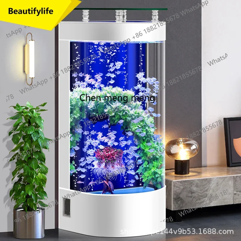 Q181 New fish tank household small and medium floor tank aquarium ecological semi-round fish tank free of water change
Q181 New fish tank household small and medium floor tank aquarium ecological semi-round fish tank free of water change
