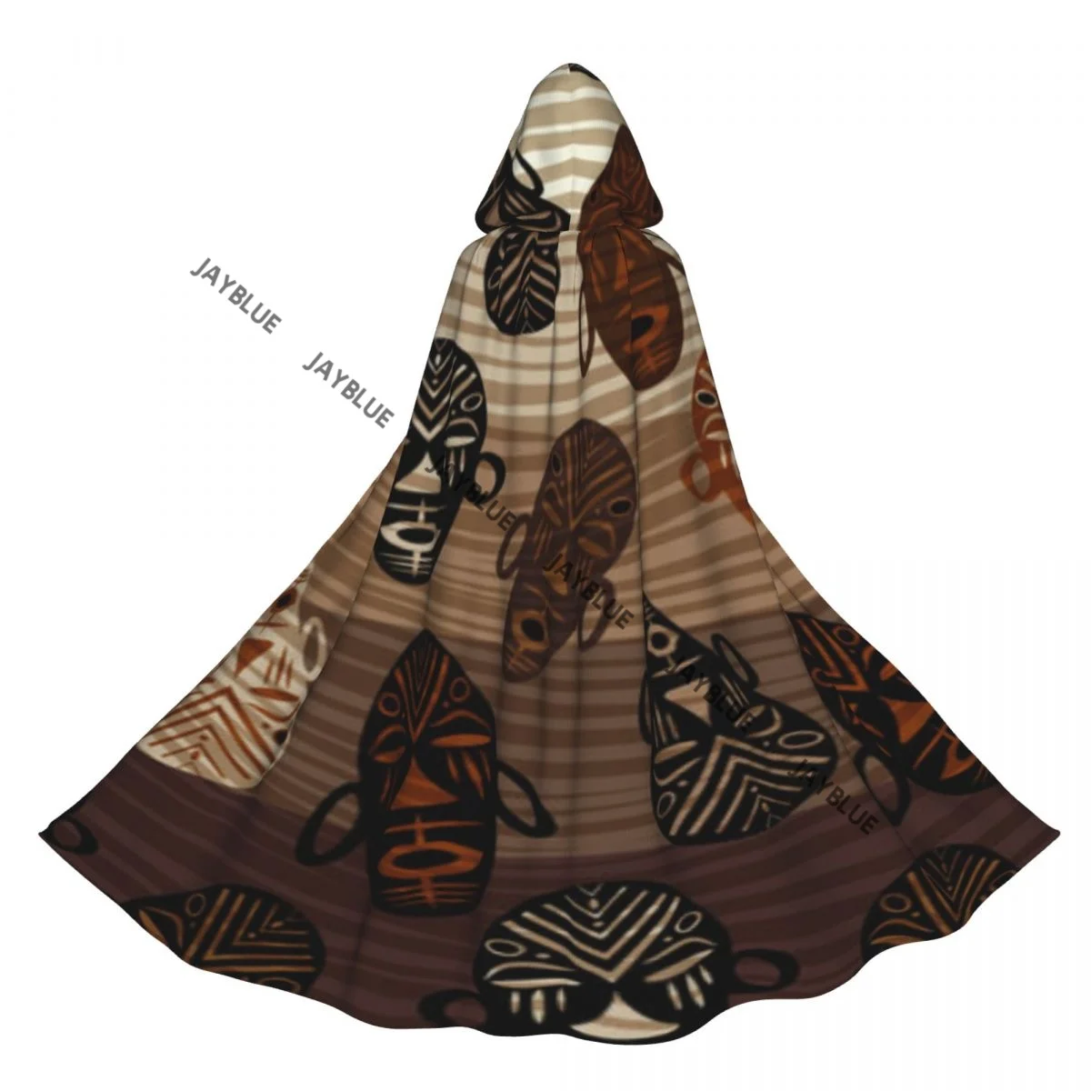 African Ethnic Tribal Mask Print Hooded Cloak Polyester Unisex Witch Cape Costume Accessory
African Ethnic Tribal Mask Print Hooded Cloak Polyester Unisex Witch Cape Costume Accessory