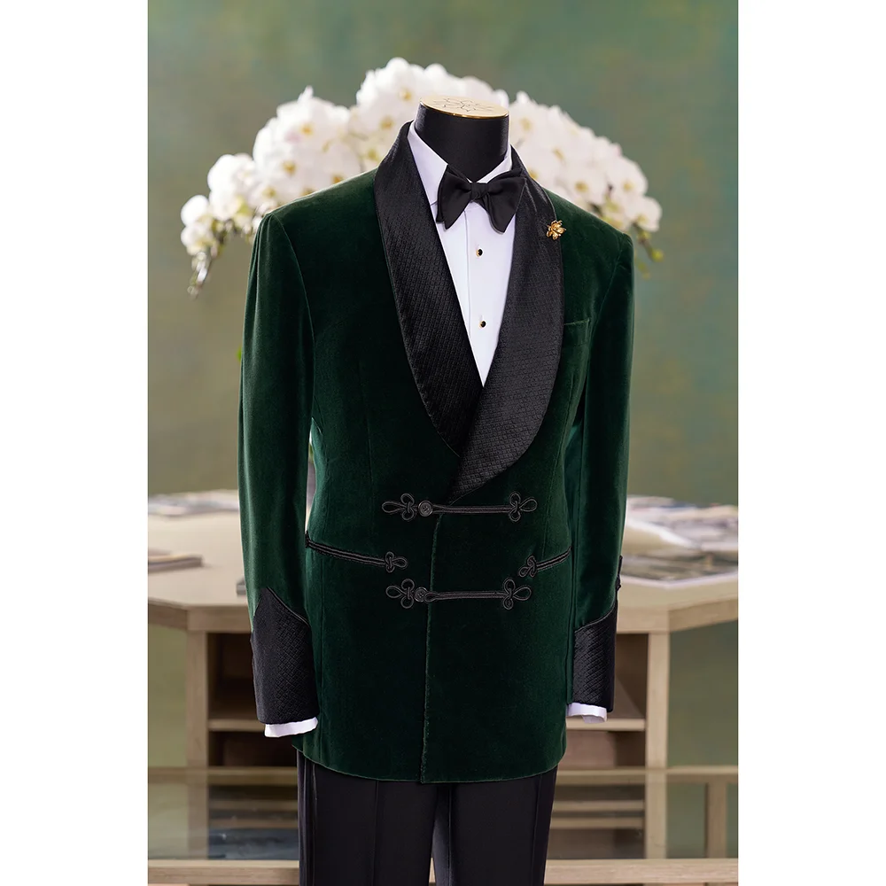 Green Velvet Blazer Double Breasted Men Pants Suit 2 Pieces Jacket Trousers Custom Made Set Formal Evening Party Dress
Green Velvet Blazer Double Breasted Men Pants Suit 2 Pieces Jacket Trousers Custom Made Set Formal Evening Party Dress