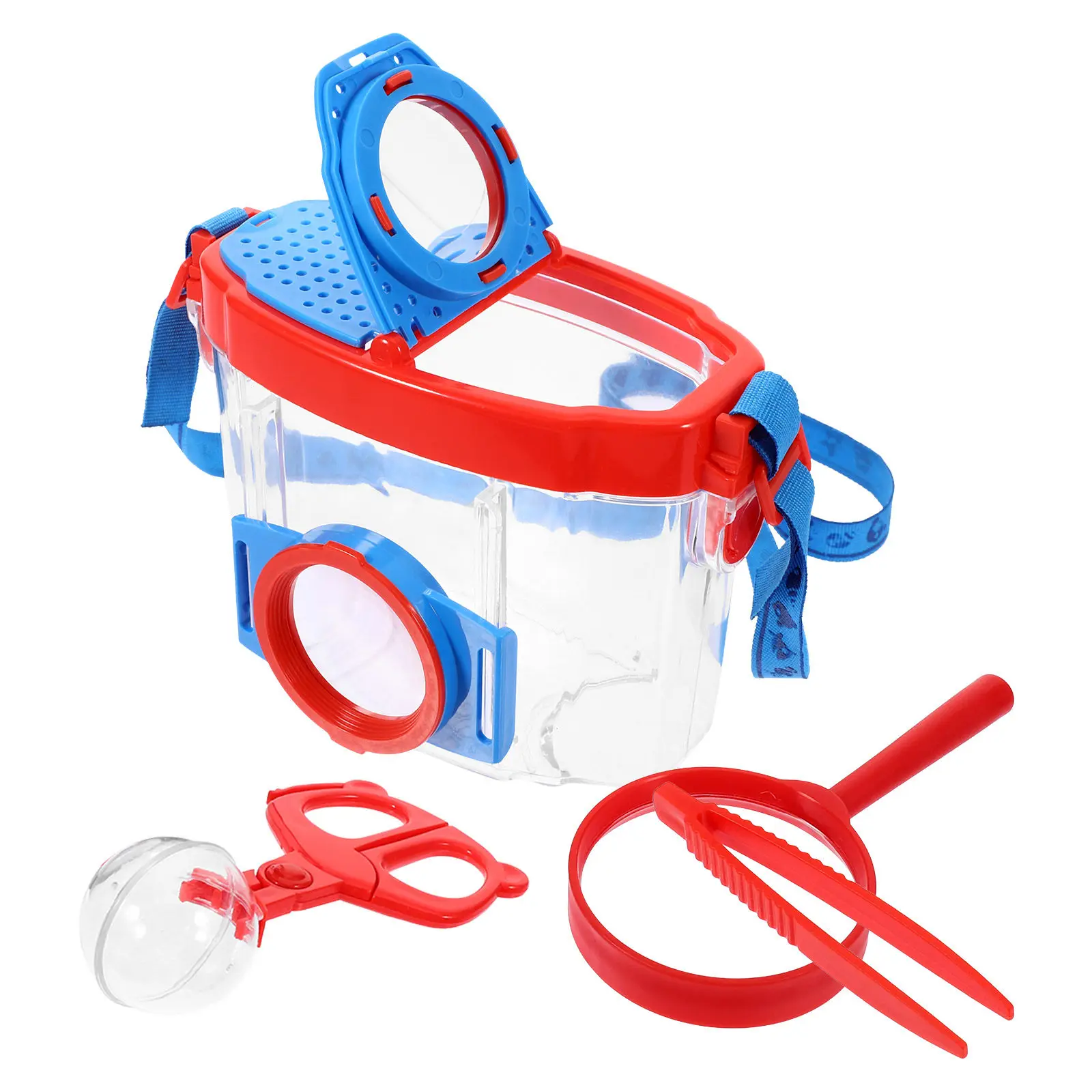 1Set Insect Observation Box Kit for Kids Outdoor Explorer Science Tool with Magnifier Transparent Viewer Container Bug Catching