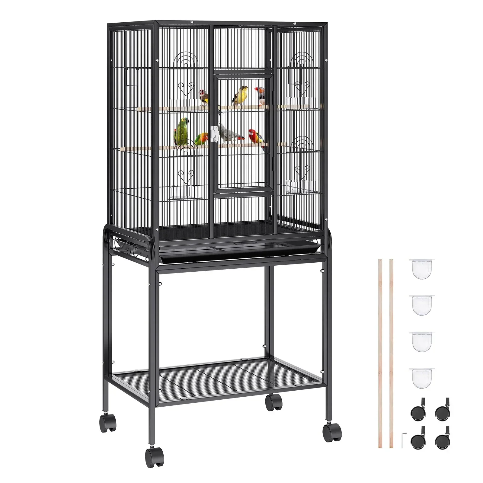 Carbon Steel Flight Bird Cage for Parakeets, Cockatiels, Parrots 25*17*53inches
Carbon Steel Flight Bird Cage for Parakeets, Cockatiels, Parrots 25*17*53inches