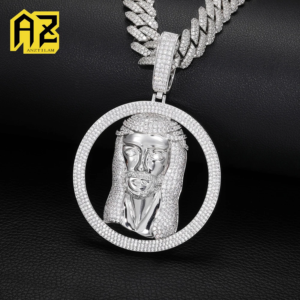 Anztilam Circle Jesus Iced Out Pendant Necklace with Long Link Rope Chain Necklaces for Women Men Brass Zircon Hip Hop Jewelry
Anztilam Circle Jesus Iced Out Pendant Necklace with Long Link Rope Chain Necklaces for Women Men Brass Zircon Hip Hop Jewelry