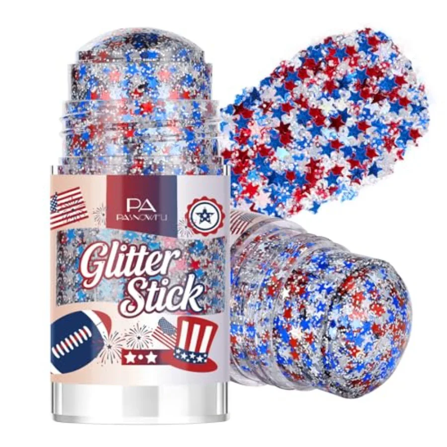 Limited-time offer USA Patriotic Hair Body Glitter Stick Star, Shimmer Body Face Glitter for 4th of July Outfits for Women, red
Limited-time offer USA Patriotic Hair Body Glitter Stick Star, Shimmer Body Face Glitter for 4th of July Outfits for Women, red