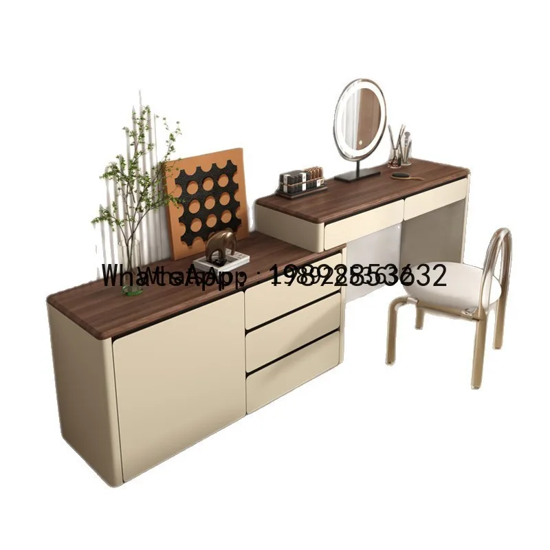 P6 Solid Wood Dressing Table Bedroom Simple Makeup Table Integrated Storage Walnut Color Lacquer Surface Makeup Table
P6 Solid Wood Dressing Table Bedroom Simple Makeup Table Integrated Storage Walnut Color Lacquer Surface Makeup Table