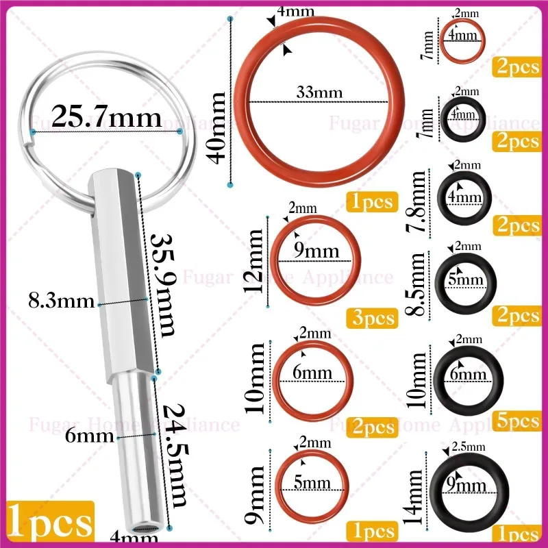 Специальные инструменты для обслуживания кофемашины Jura, инструменты для силиконовых колец используются вместе, аксессуары для уплотнительных колец.
Специальные инструменты для обслуживания кофемашины Jura, инструменты для силиконовых колец используются вместе, аксессуары для уплотнительных колец.