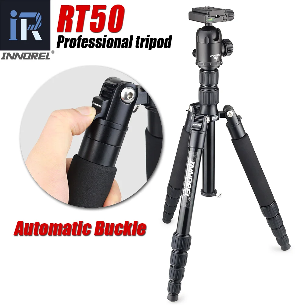 INNOREL RT50 Professional Aluminium Alloy Camera Tripod Video Monopod Travel Compact Tripod with Quick Release Plate & Ball Head
INNOREL RT50 Professional Aluminium Alloy Camera Tripod Video Monopod Travel Compact Tripod with Quick Release Plate & Ball Head