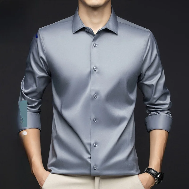 Autumn Long Sleeve Open Cardigan Shirt Young Business Men Casual Turn-down Collar Long Sleeve Men's Shirt Style Polyester Fiber
Autumn Long Sleeve Open Cardigan Shirt Young Business Men Casual Turn-down Collar Long Sleeve Men's Shirt Style Polyester Fiber