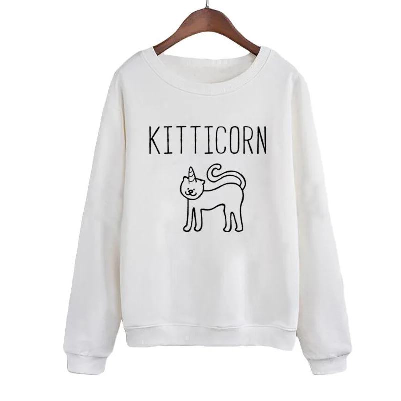 Kitticorn Kitten Sweatshirt Hipster Cute Animal Lover Sweatshirt Women Clothes Pullover Harajuku Printing Round-neck Hoodies
Kitticorn Kitten Sweatshirt Hipster Cute Animal Lover Sweatshirt Women Clothes Pullover Harajuku Printing Round-neck Hoodies