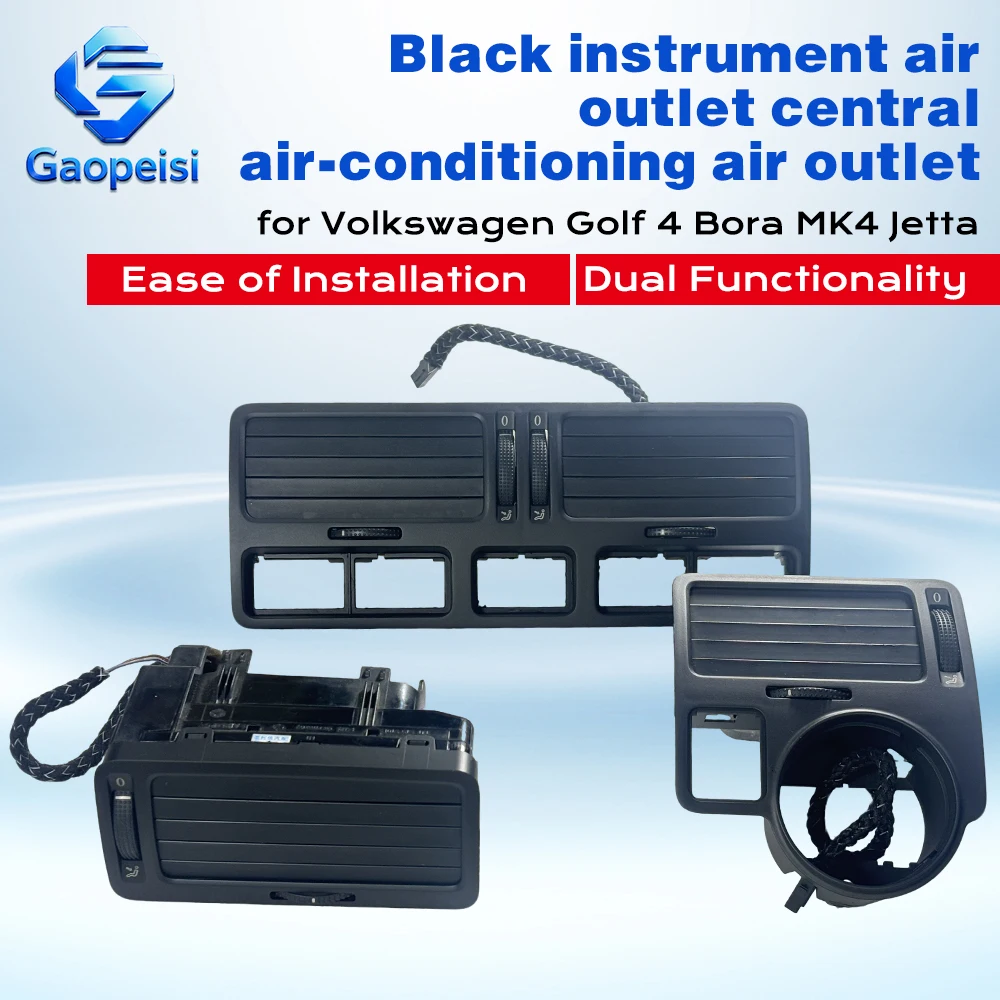 Black instrument air outlet central air-conditioning air outlet with Heating switch for Volkswagen Golf 4 Bora MK4 Jetta
Black instrument air outlet central air-conditioning air outlet with Heating switch for Volkswagen Golf 4 Bora MK4 Jetta