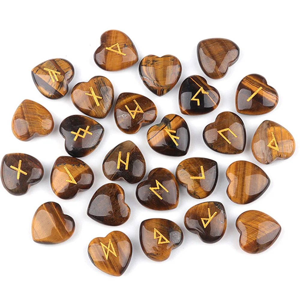 20mm Heart Shape Crystal Rune Stones Set 25pcs Quartz Agate Reiki Healing Crystals Engraved Elder Futhark Viking Alphabet Runes
20mm Heart Shape Crystal Rune Stones Set 25pcs Quartz Agate Reiki Healing Crystals Engraved Elder Futhark Viking Alphabet Runes