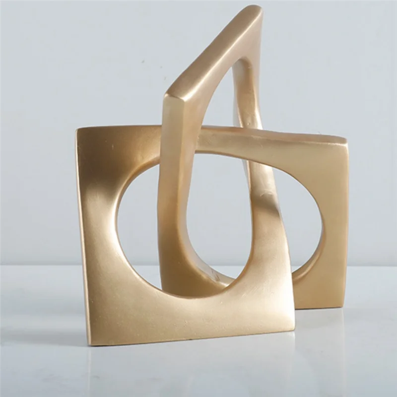 A19F-Abstract Geometric Distortion Ornament Craft Desk Decoration Golden Square Collar Artwork Statue Room Aesthetics Decor A Du 
A19F-Abstract Geometric Distortion Ornament Craft Desk Decoration Golden Square Collar Artwork Statue Room Aesthetics Decor A Du