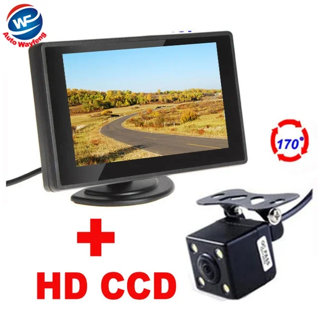 Auto Parking Assistance System 170 Angle Car backup Rearview Rear view Camera+4.3" Parking System Car Mirror Monitor
Auto Parking Assistance System 170 Angle Car backup Rearview Rear view Camera+4.3" Parking System Car Mirror Monitor
