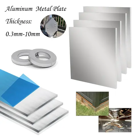 1/5pcs Aluminum Plate Thickness 0.3-10mm Effect Protection Aluminum Plate Metal Plate Electrical Cutting Frame Metal Plate