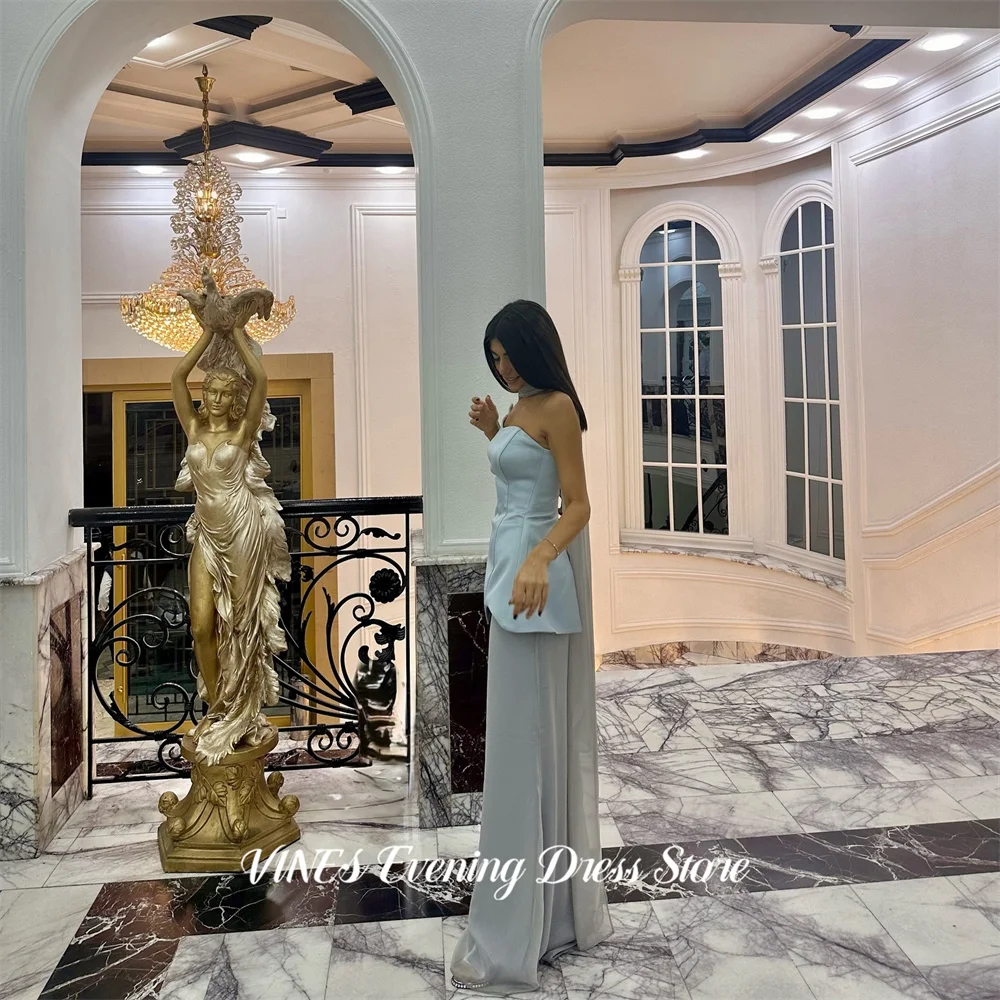 VINES Blue Simple Prom Dresses Trumpet Sleeveless Gala Dresses Asymmetrical Neck Saudi Arabic Evening Party Gown Customized
VINES Blue Simple Prom Dresses Trumpet Sleeveless Gala Dresses Asymmetrical Neck Saudi Arabic Evening Party Gown Customized