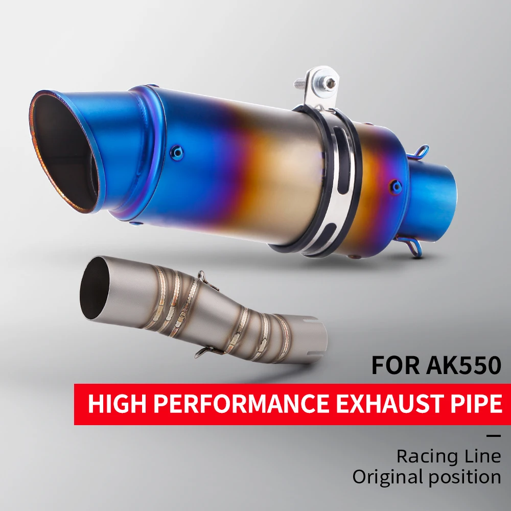 KYMCO AK550 Motorcycle Slip-On Exhaust System Stainless Steel Middle Link Pipe 51mm Diameter Connecting Moto Muffler for Perform
KYMCO AK550 Motorcycle Slip-On Exhaust System Stainless Steel Middle Link Pipe 51mm Diameter Connecting Moto Muffler for Perform
