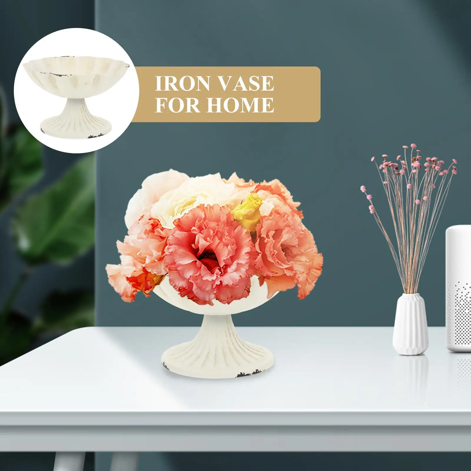 Retro Iron Vase White Aged 15Z0148BP Decorative Flower Pot for Table Home Office Hotel Party Wedding Centerpieces
Retro Iron Vase White Aged 15Z0148BP Decorative Flower Pot for Table Home Office Hotel Party Wedding Centerpieces