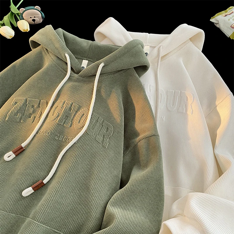 American Style Men's Hoodie Sweatshirt Heavyweight Corduroy Casual Loose Fit Spring Autumn Fashion Brand Sportswear
American Style Men's Hoodie Sweatshirt Heavyweight Corduroy Casual Loose Fit Spring Autumn Fashion Brand Sportswear
