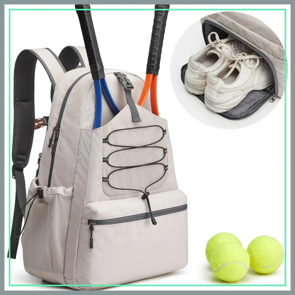 Large Tennis Backpack for Women Men, Holds 4 Rackets with Shoe Compartment, Pickleball Bag
Large Tennis Backpack for Women Men, Holds 4 Rackets with Shoe Compartment, Pickleball Bag