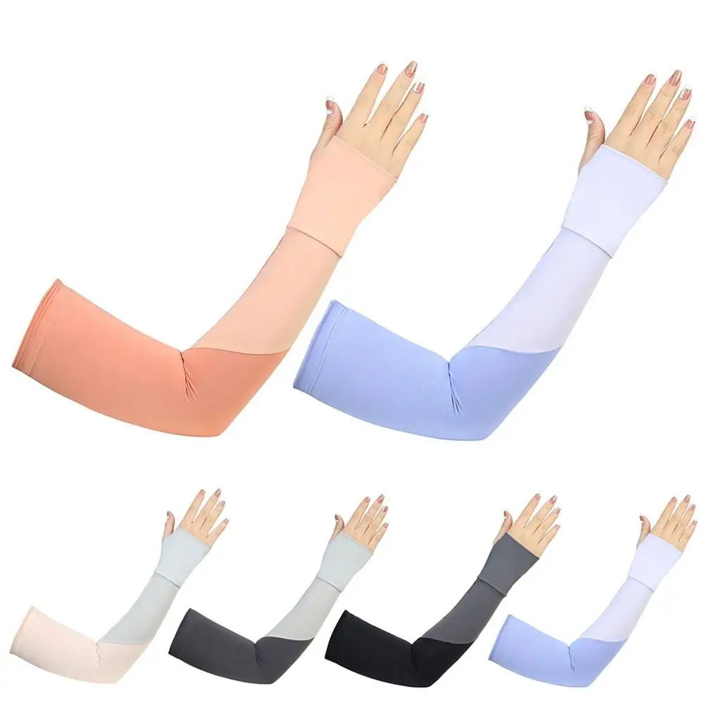 Long Arm Sleeves Fashion Elastic Ice Silk Sunscreen Gloves Thin Fingerless Sun Protection Gloves Female
Long Arm Sleeves Fashion Elastic Ice Silk Sunscreen Gloves Thin Fingerless Sun Protection Gloves Female