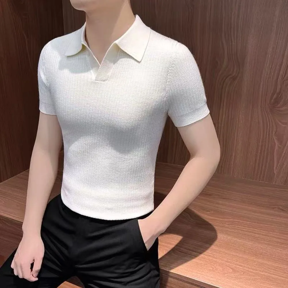 New Summer Short Sleeved Men's Golf Polo Shirt Casual Quick Drying Moisture Wicking Sweat Proof V-neck Solid Color Sportswear
New Summer Short Sleeved Men's Golf Polo Shirt Casual Quick Drying Moisture Wicking Sweat Proof V-neck Solid Color Sportswear